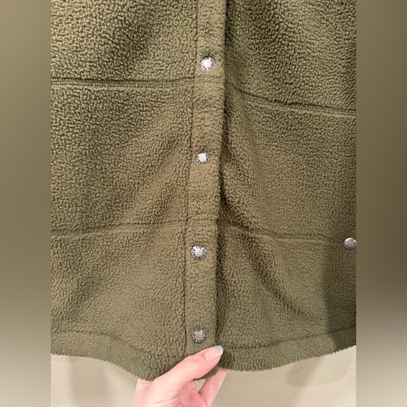 The North Face Gemma FLeece Hooded Jacket Women Small Olive Green Black - Picture 3 of 6